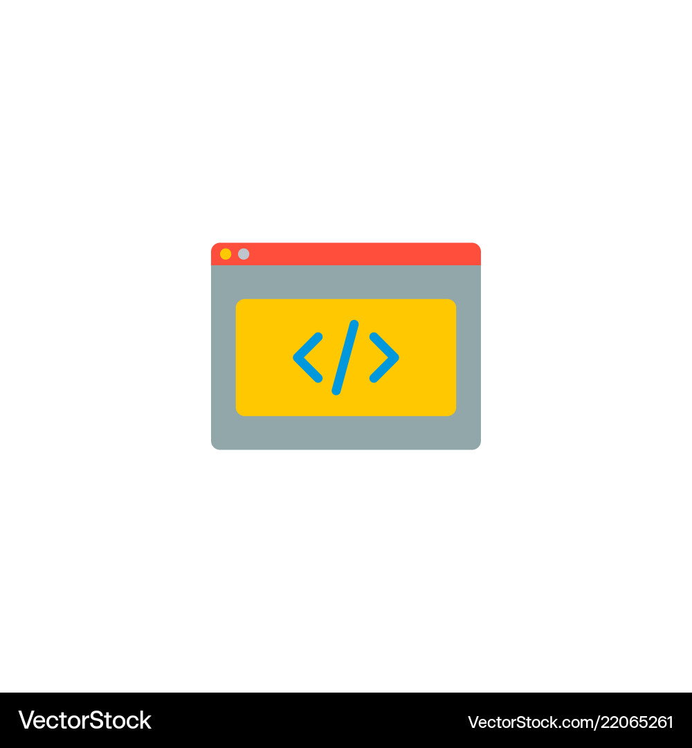 Coding icon flat element Vector Image
