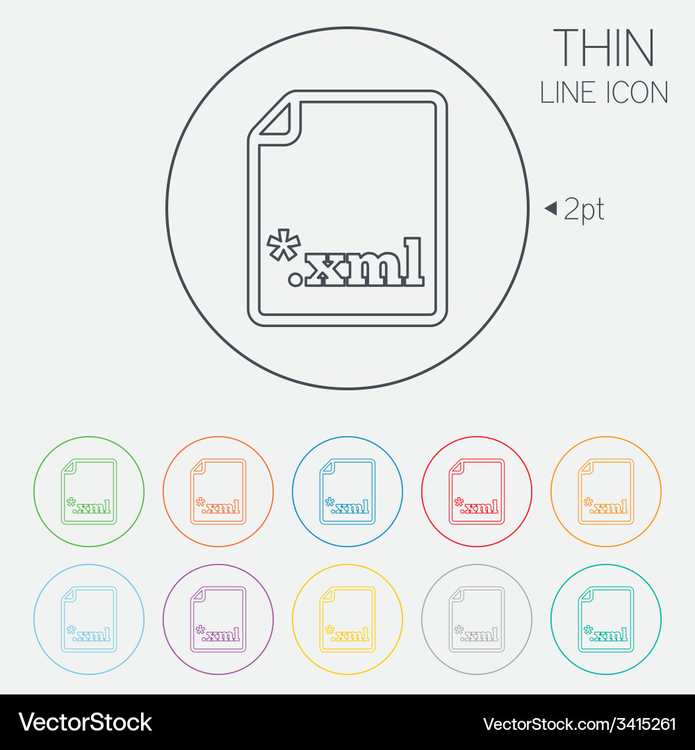 File document icon download xml button Vector Image