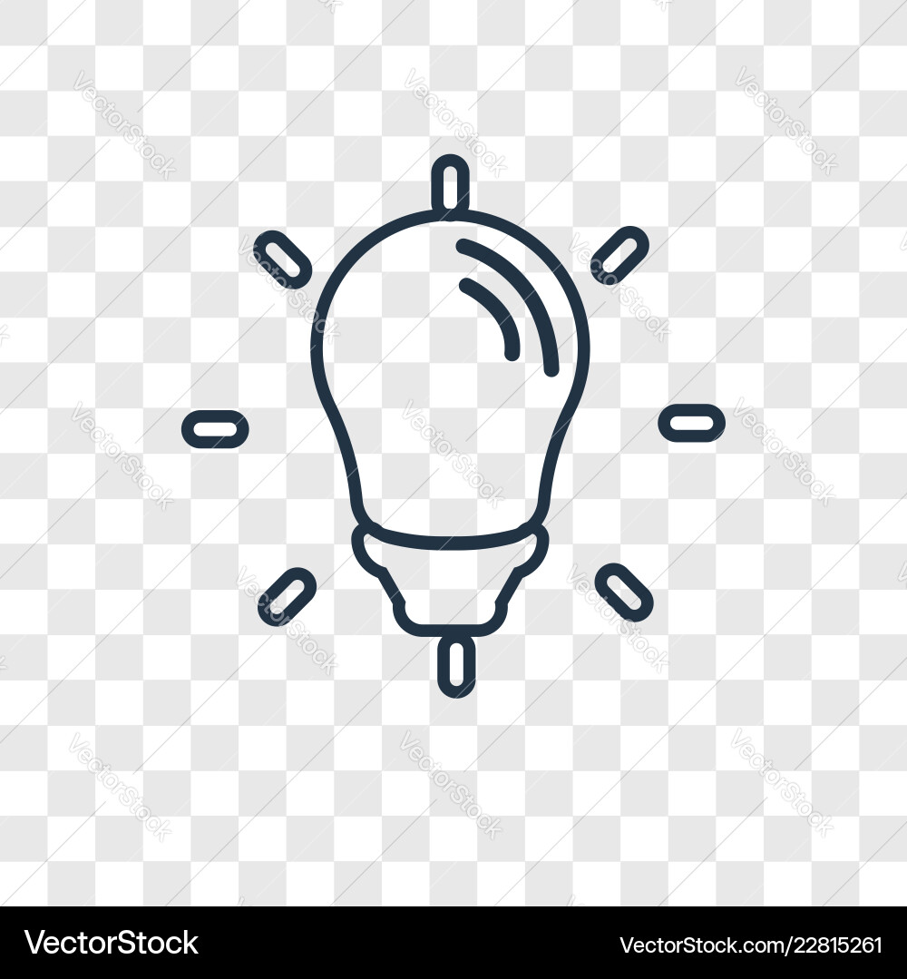 Idea concept linear icon isolated on transparent vector image