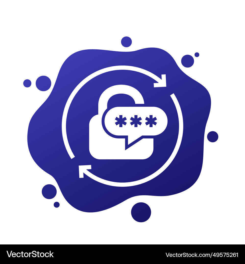 Password reset icon for apps and web Vector Image