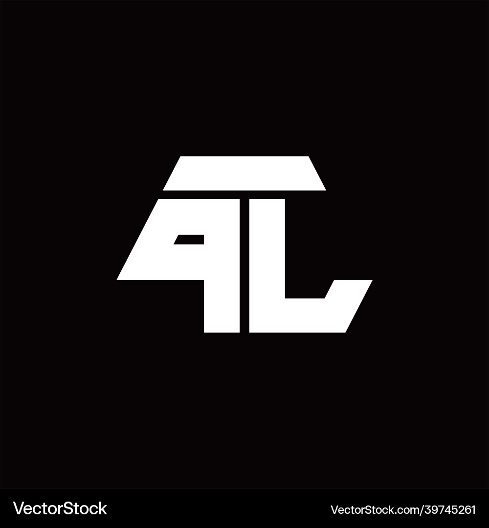 Pl logo monogram with octagon shape style design Pl logo monogram with octagon shape style design Vector Image