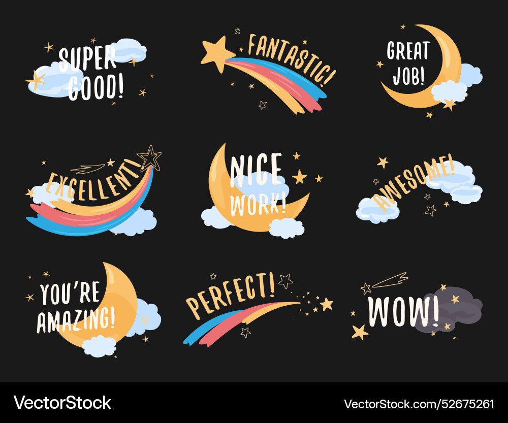 School grade sky rainbow motivational motto School grade sky rainbow motivational motto vector image
