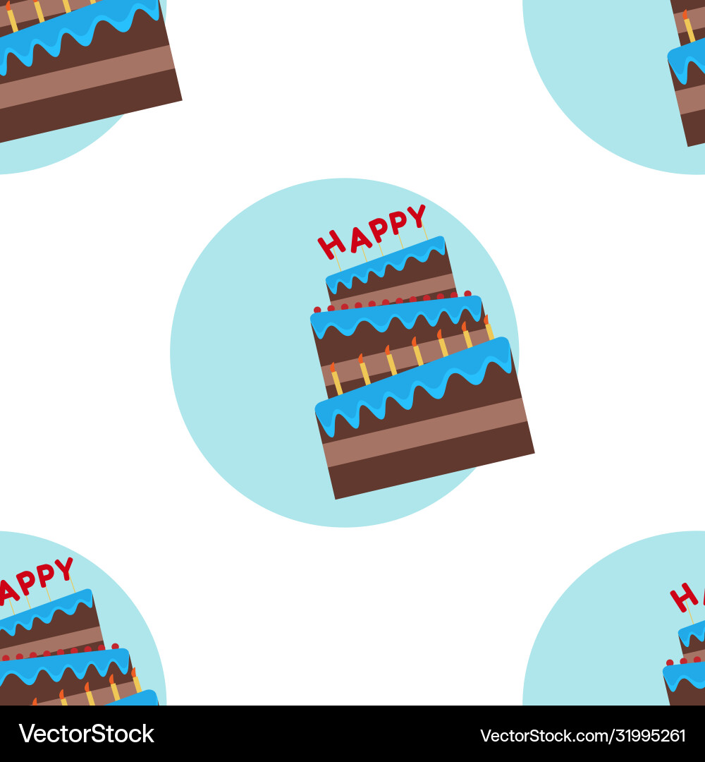 Seamless pattern background with cake template Seamless pattern background with cake template Vector Image