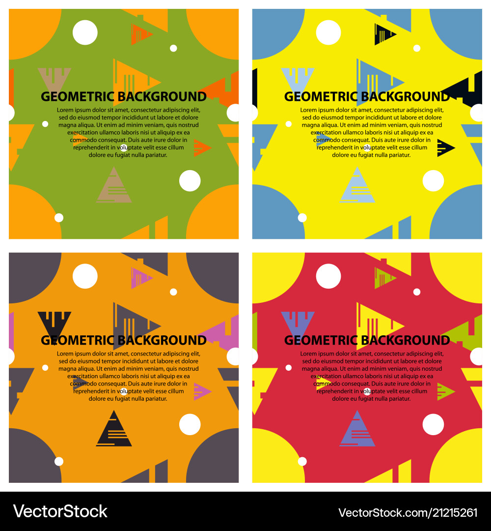 Set of abstract geometric pattern Set of abstract geometric pattern Vector Image