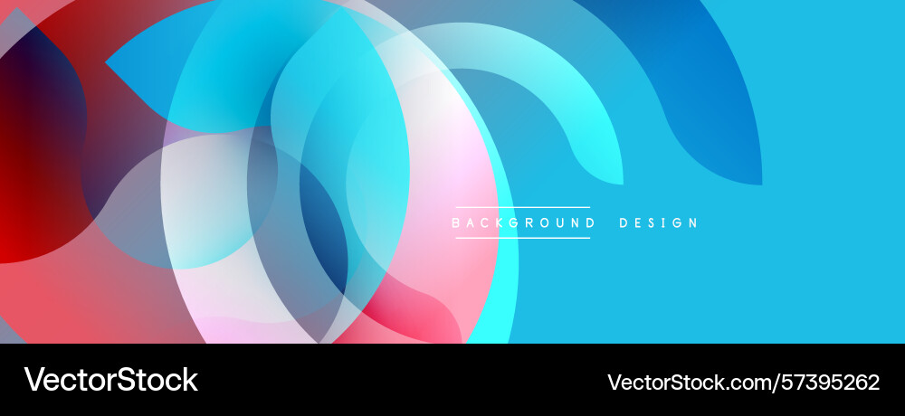 Abstract colorful shapes overlap creating dynamic Vector Image