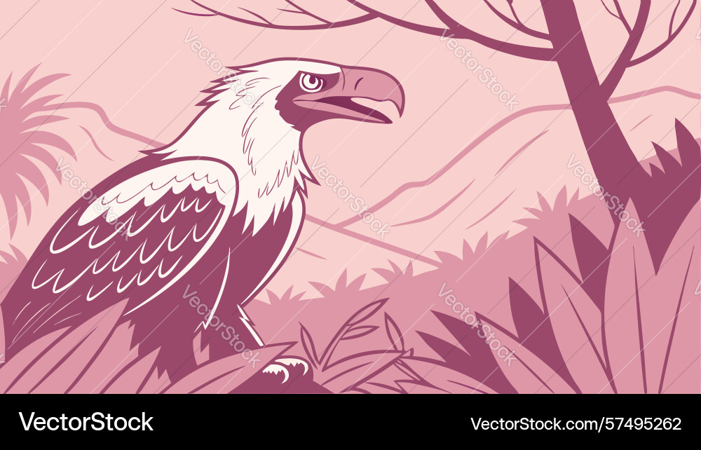 Abstract eagle in a forest design generative ai Vector Image