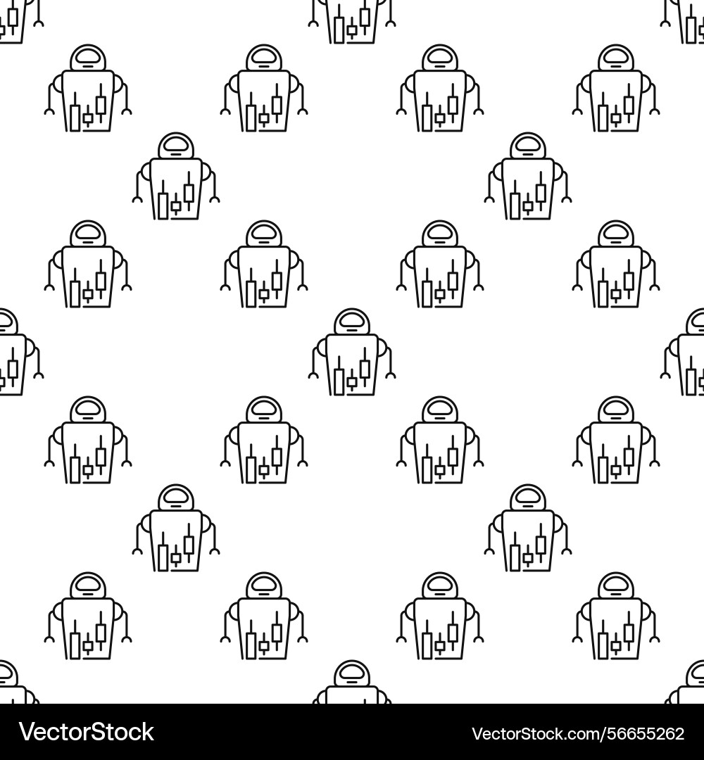 Automated robot trader stock and crypto trading Automated robot trader stock and crypto trading vector image