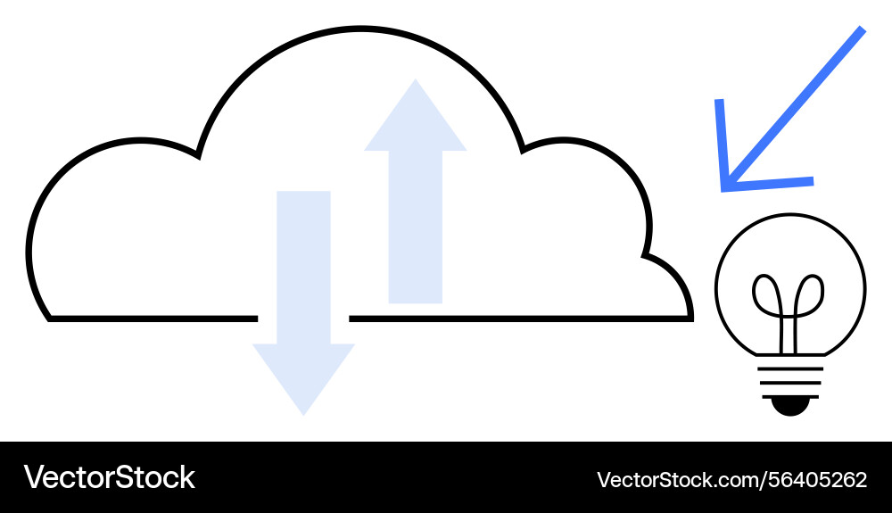 Cloud computing with data transfer and innovation Cloud computing with data transfer and innovation vector image