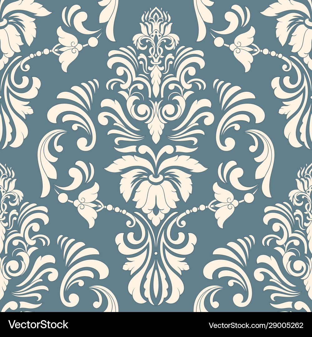 Damask seamless pattern element classical vector image