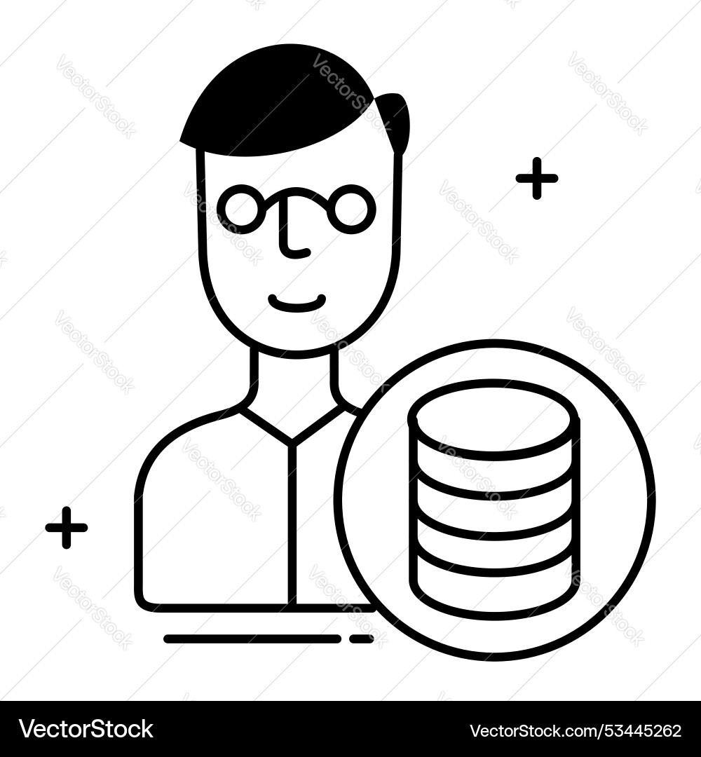 Data mining and machine learning scientist vector image