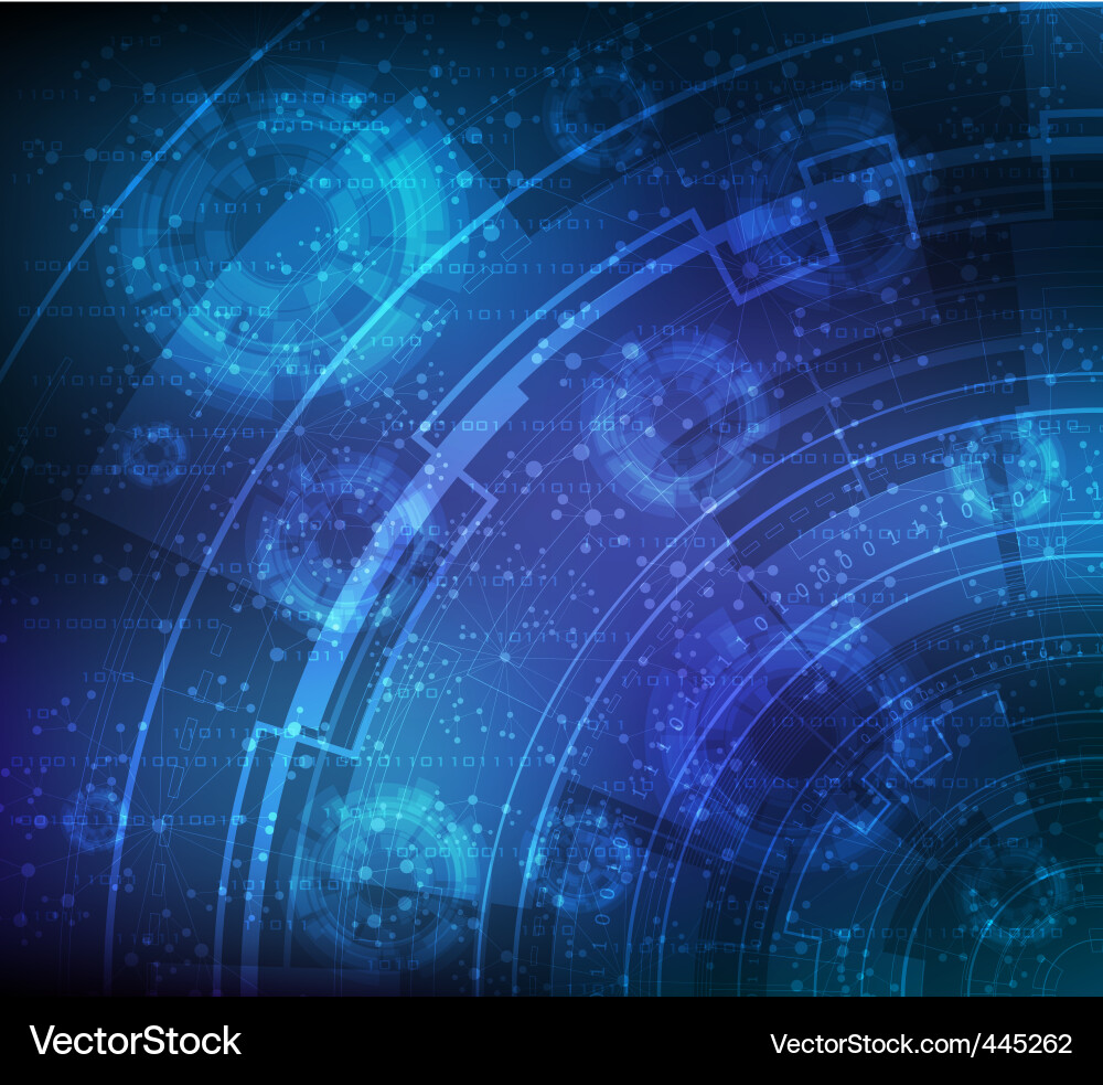 Digital Circuit Background Vector Image