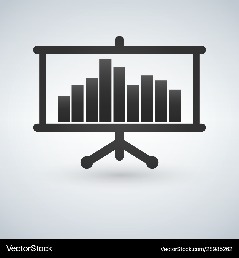 Graph Chart Projection Screen vector image