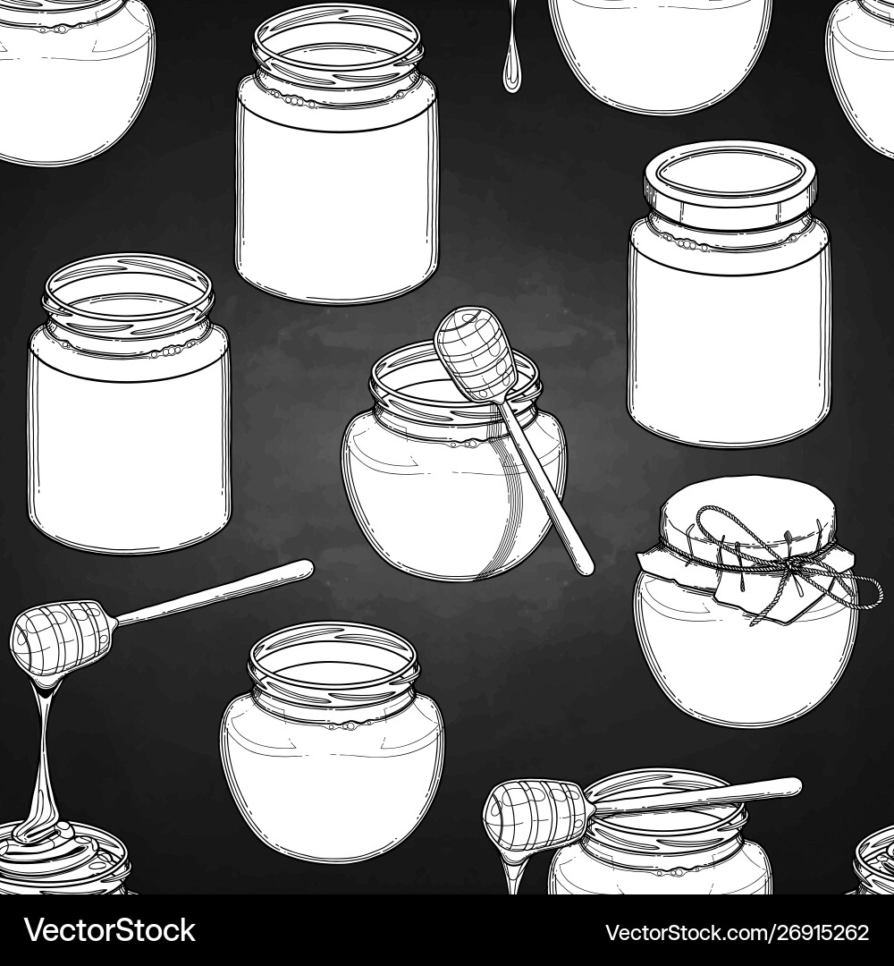 Graphic seamless pattern bottles with different Graphic seamless pattern bottles with different vector image