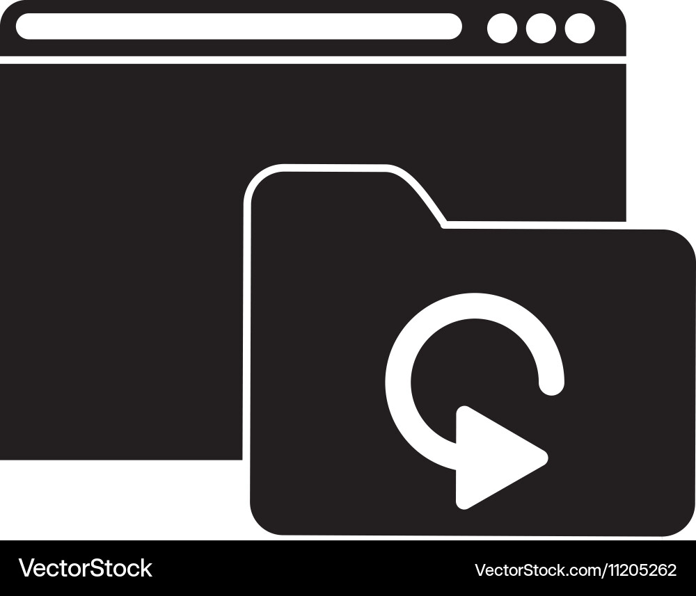 Isolated file website and data base design Vector Image