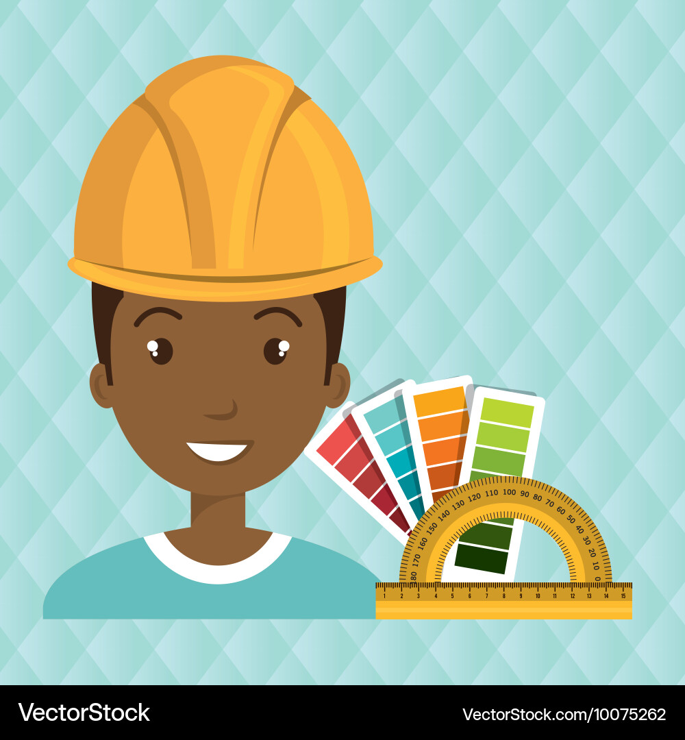 Man helmet rules color Vector Image