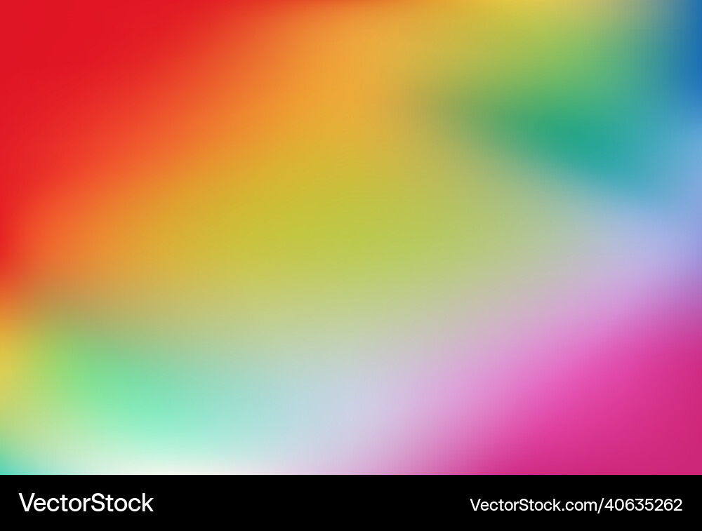 Smooth and blurry rainbow gradient mesh background Smooth and blurry rainbow gradient mesh background vector image