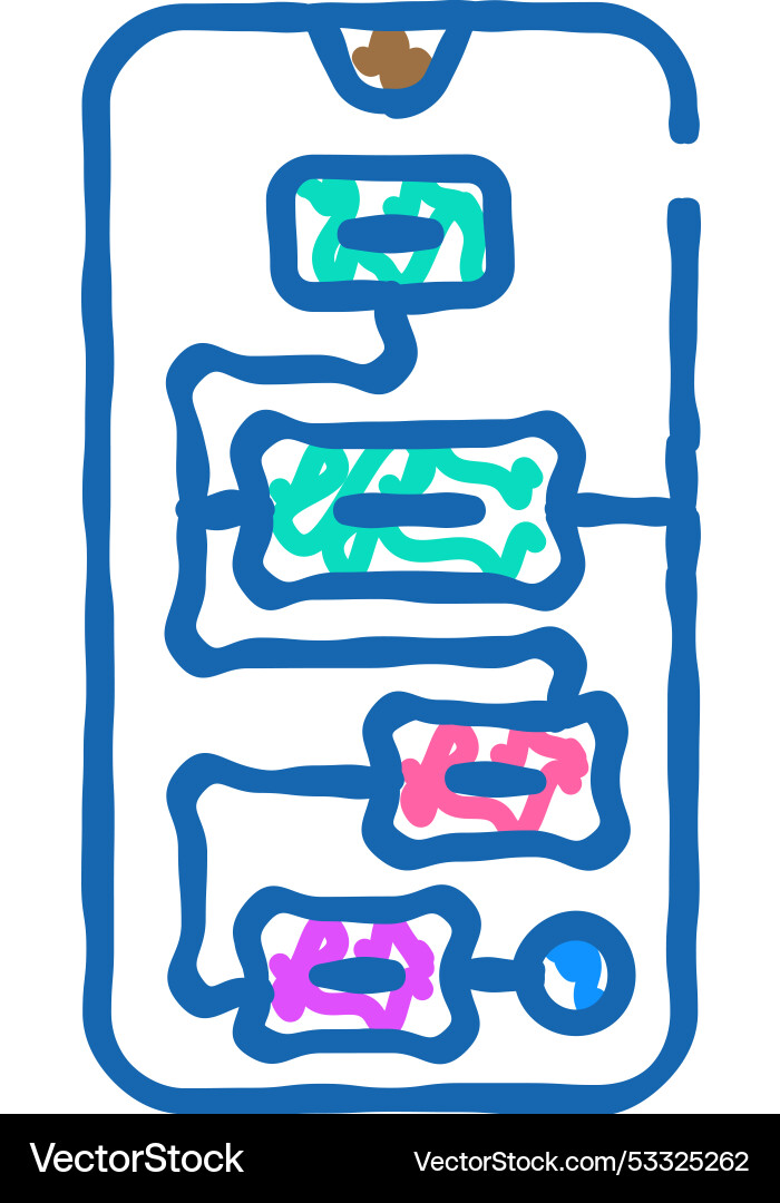 User flow ux ui design icon doodle Vector Image