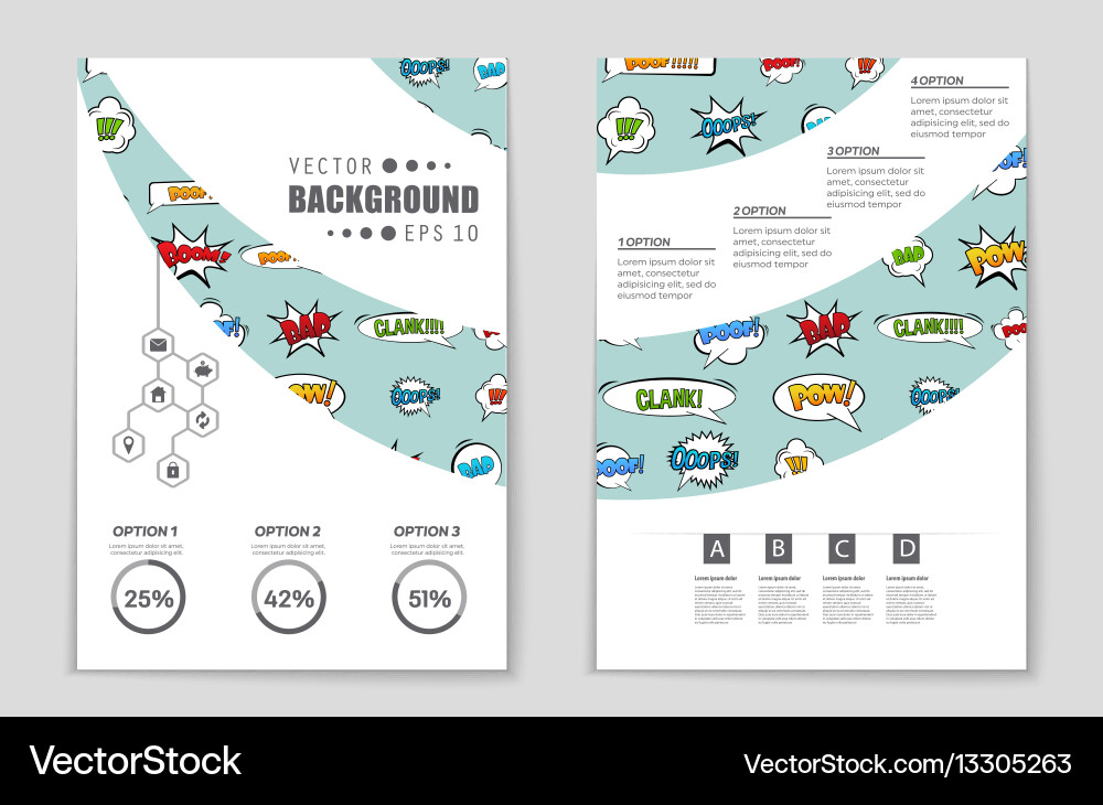 Abstract layout background set for art Vector Image