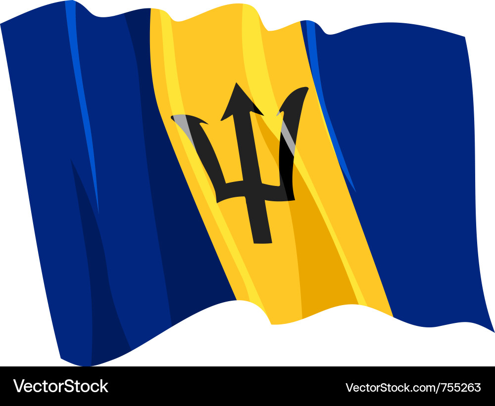 Barbados Flag Vector Image