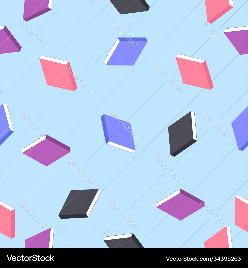 Book seamless pattern for background Book seamless pattern for background Vector Image