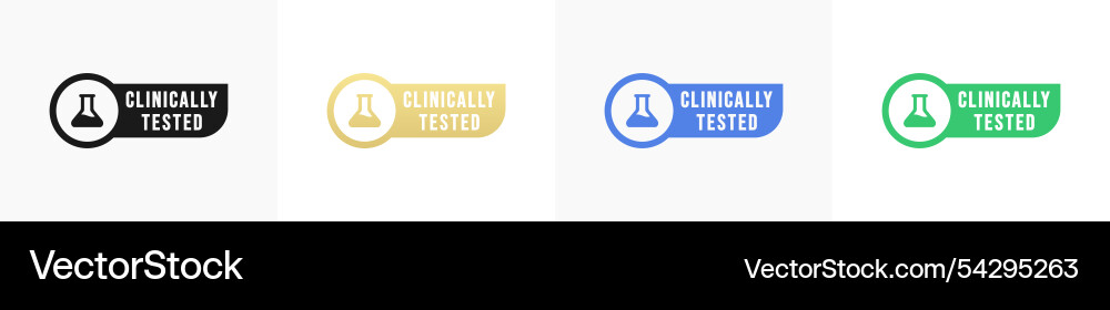 Clinically tested label or icon Royalty Free Vector Image