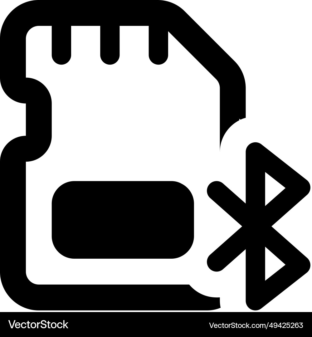 Connect sd card via bluetooth for data transfer Vector Image