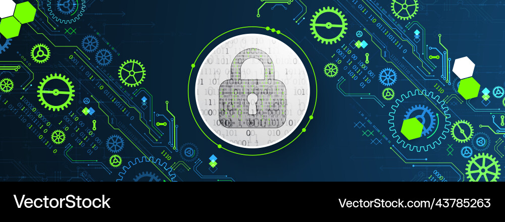 Cyber security or network protection system Vector Image