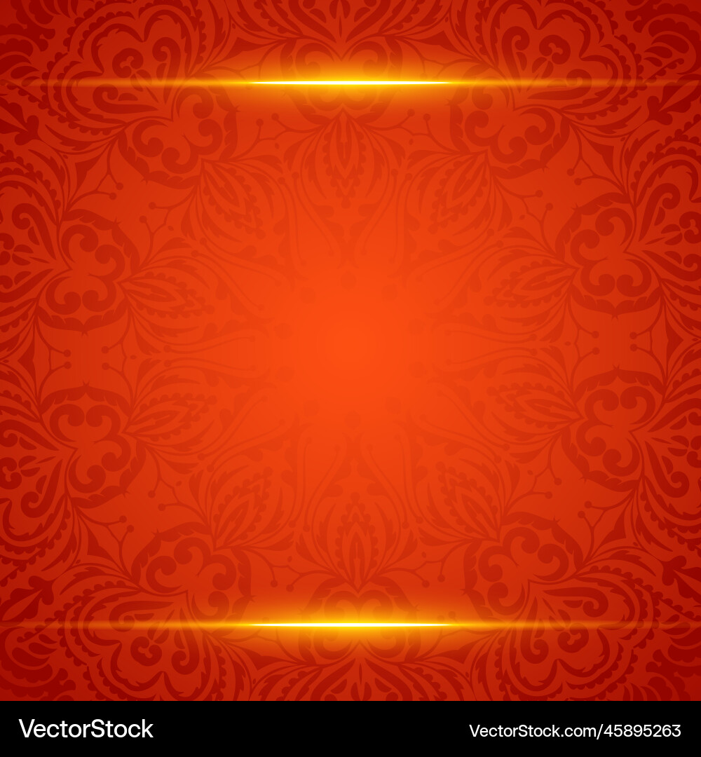 Indian style mandala pattern background with text Vector Image