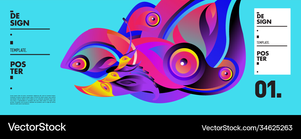 Landing page background template with colorful Vector Image