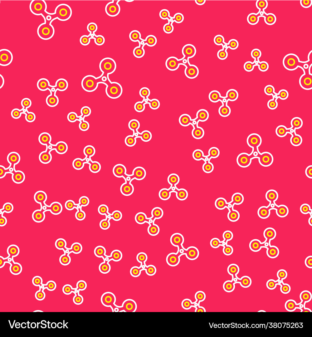 Line fidget spinner icon isolated seamless pattern Vector Image