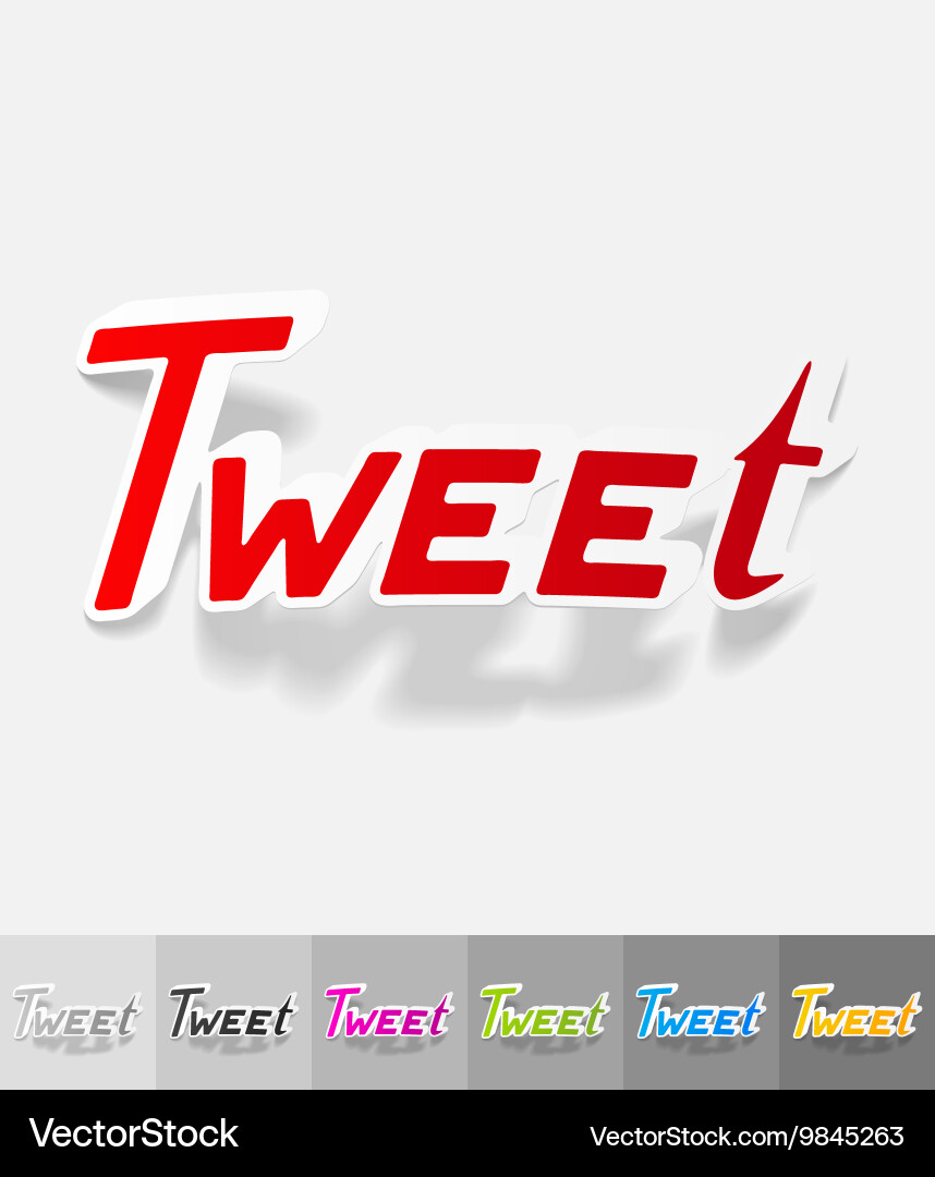Realistic design element tweet Vector Image