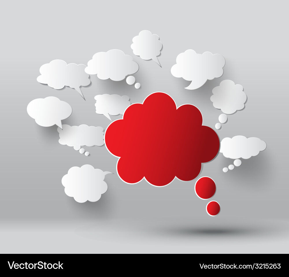 Speech Bubbles - Set of Elements vector image
