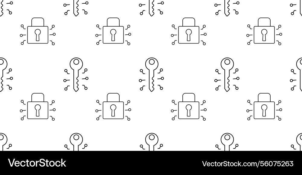 Technology background featuring locks and keys Technology background featuring locks and keys vector image