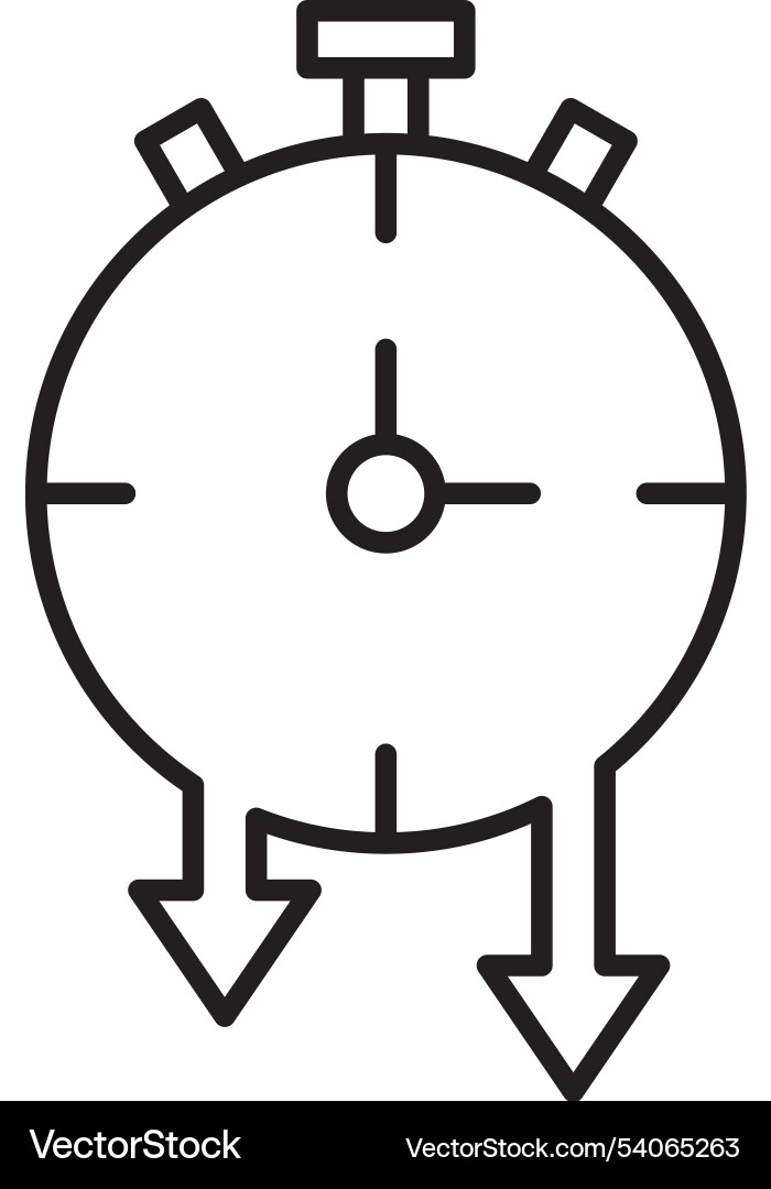 Timer line icon design vector image