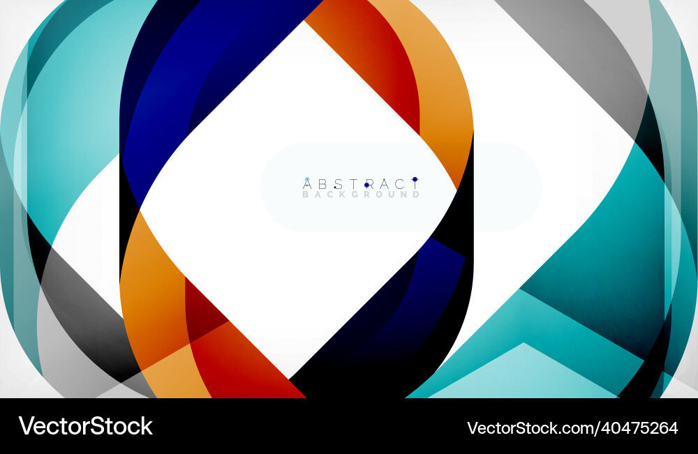Abstract square shape with overlapping waves Abstract square shape with overlapping waves Vector Image