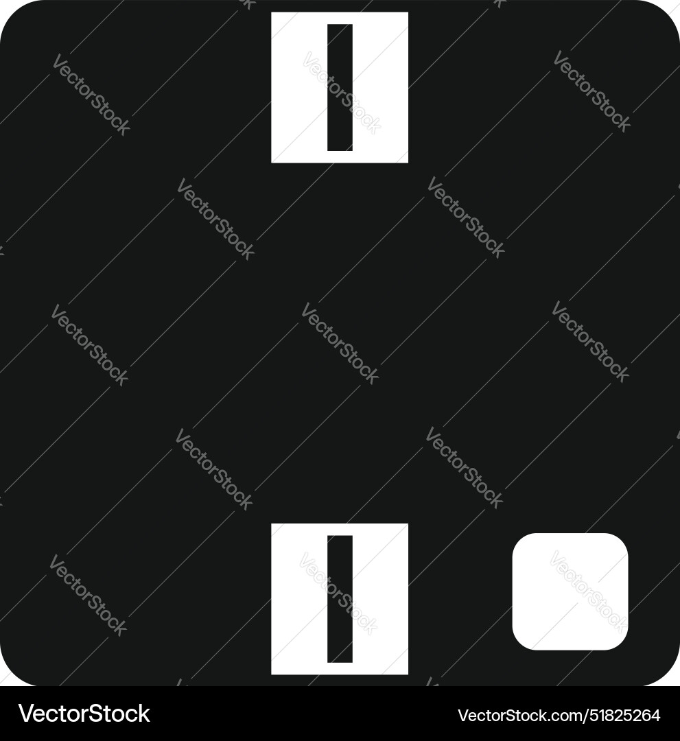 Black floppy disk icon representing saving data Black floppy disk icon representing saving data vector image