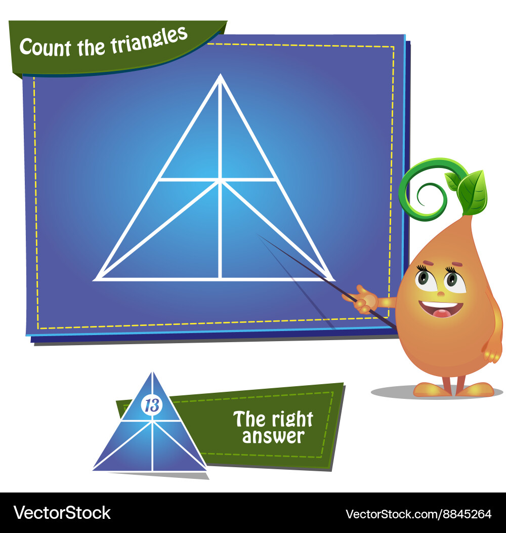 Count the triangles vector image