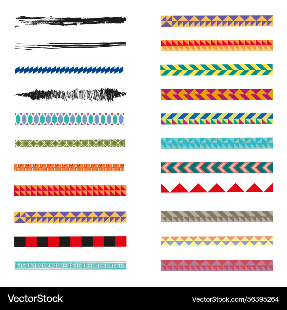 Decorative stripe patterns colorful abstract Decorative stripe patterns colorful abstract vector image