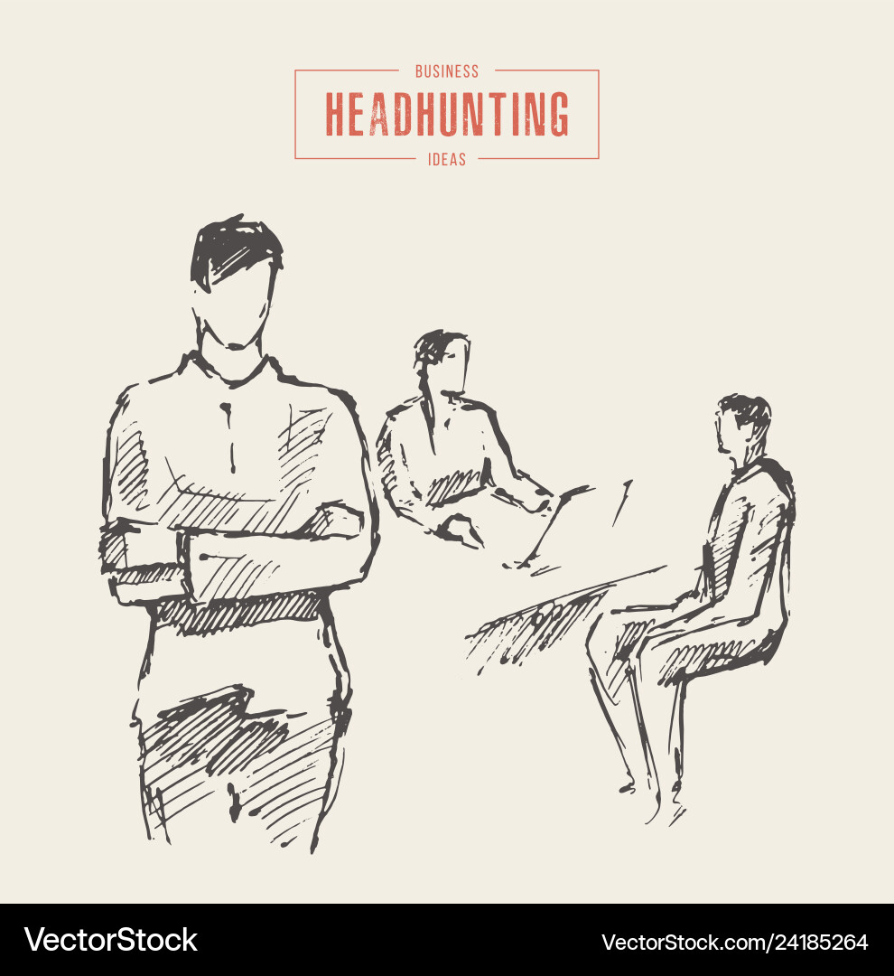 Headhunt & Recruitment Concepts vector image