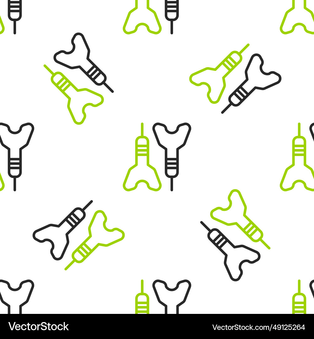 Line dart arrow icon isolated seamless pattern Line dart arrow icon isolated seamless pattern Vector Image