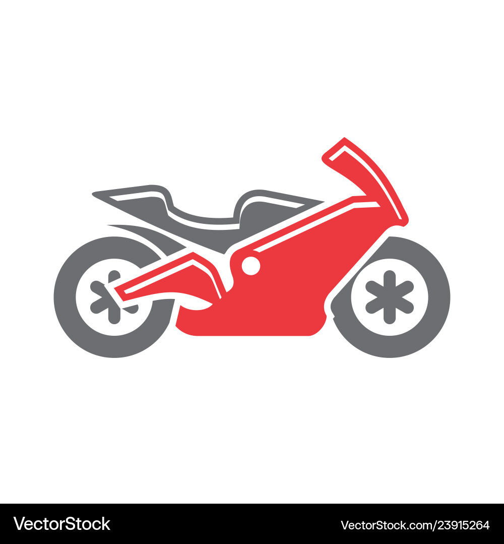 Motorcycle sport icon on white background Motorcycle sport icon on white background vector image