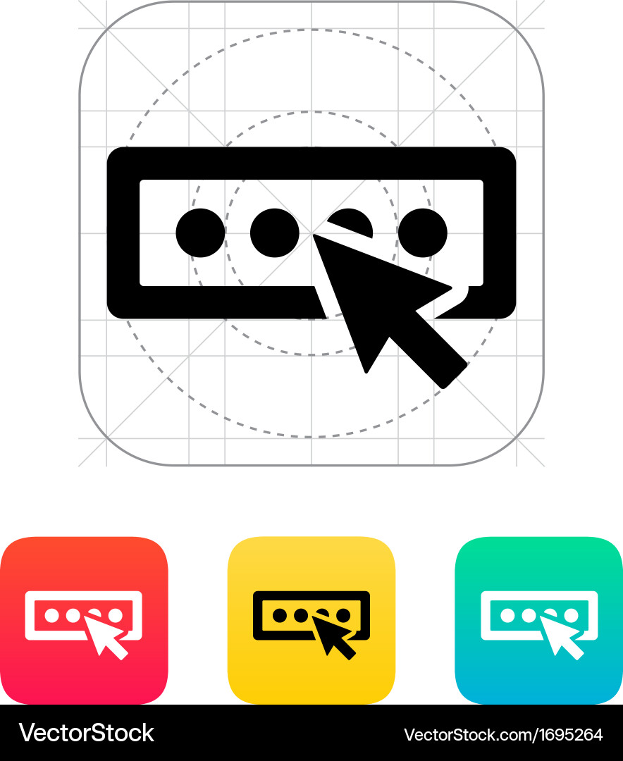 Password Login Icon - Security vector image