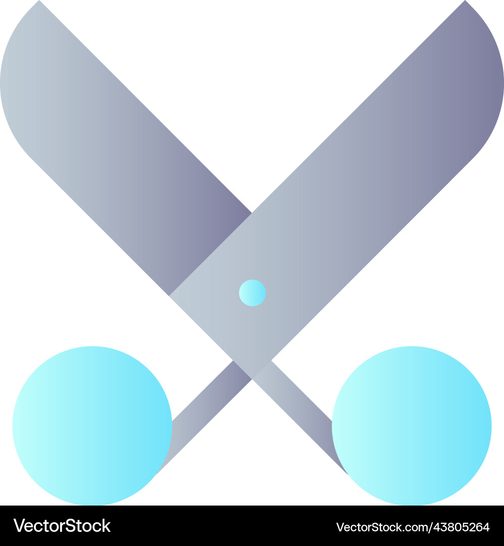 Scissors flat gradient color ui icon Scissors flat gradient color ui icon vector image