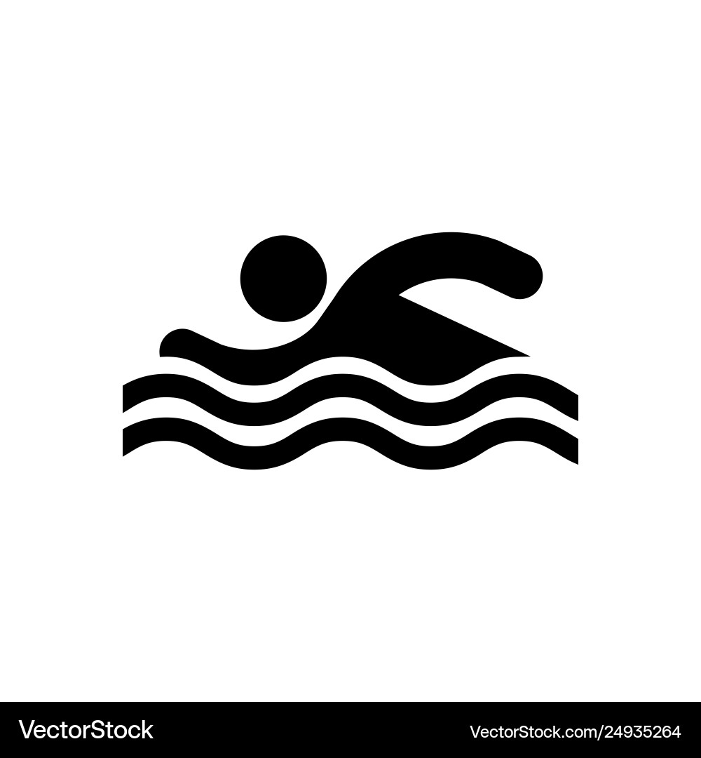 Swimmer icon beach and vacation vector image