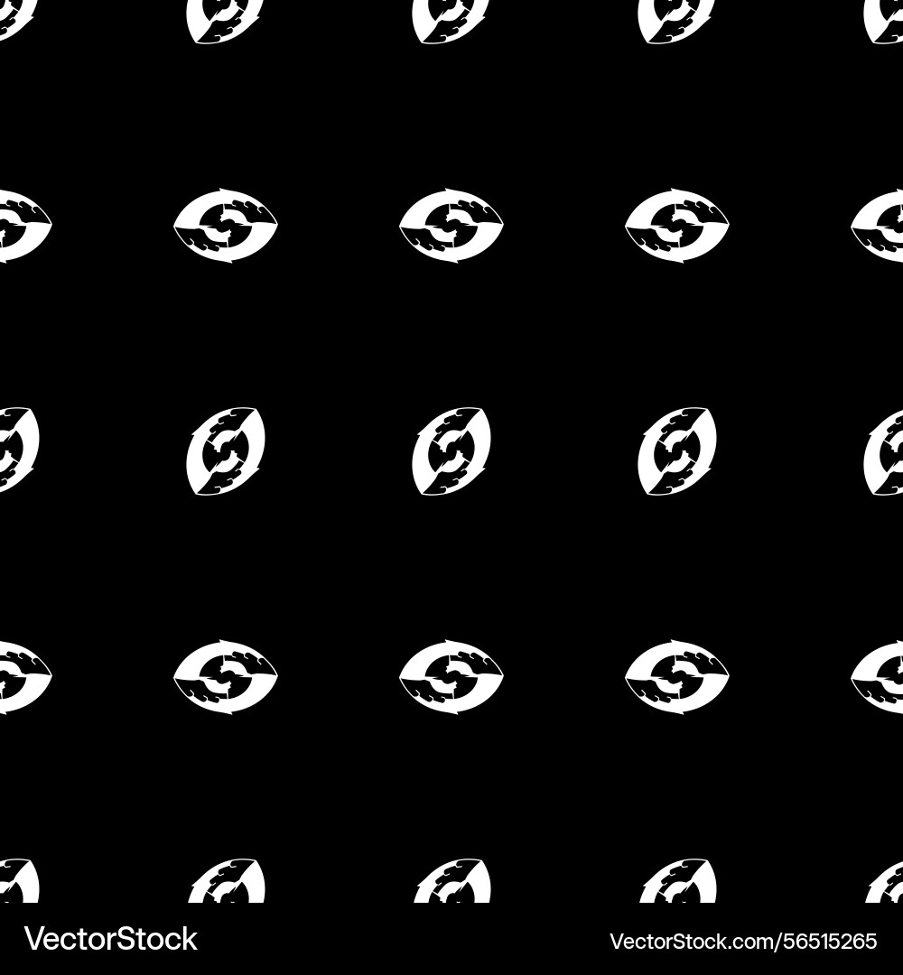 Abstract seed repeating in rows arranged vector image