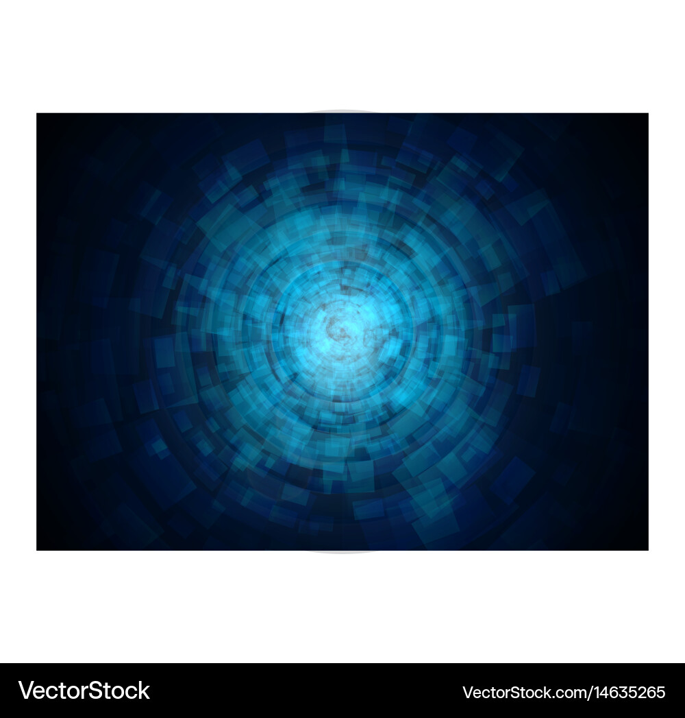 Abstract Tech Tunnel Vector Image