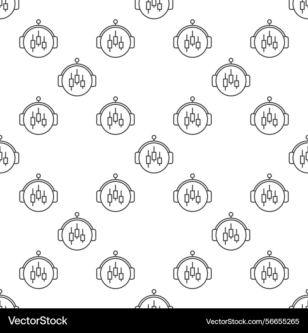 Automated trading bot round seamless pattern Automated trading bot round seamless pattern vector image