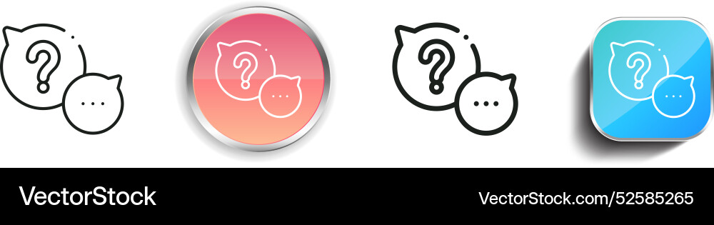 Chat-Symbol dünn lineare regelmäßige und Schaltfläche Stil Chat-Symbol dünn lineare regelmäßige und Schaltfläche Stil vektorbild