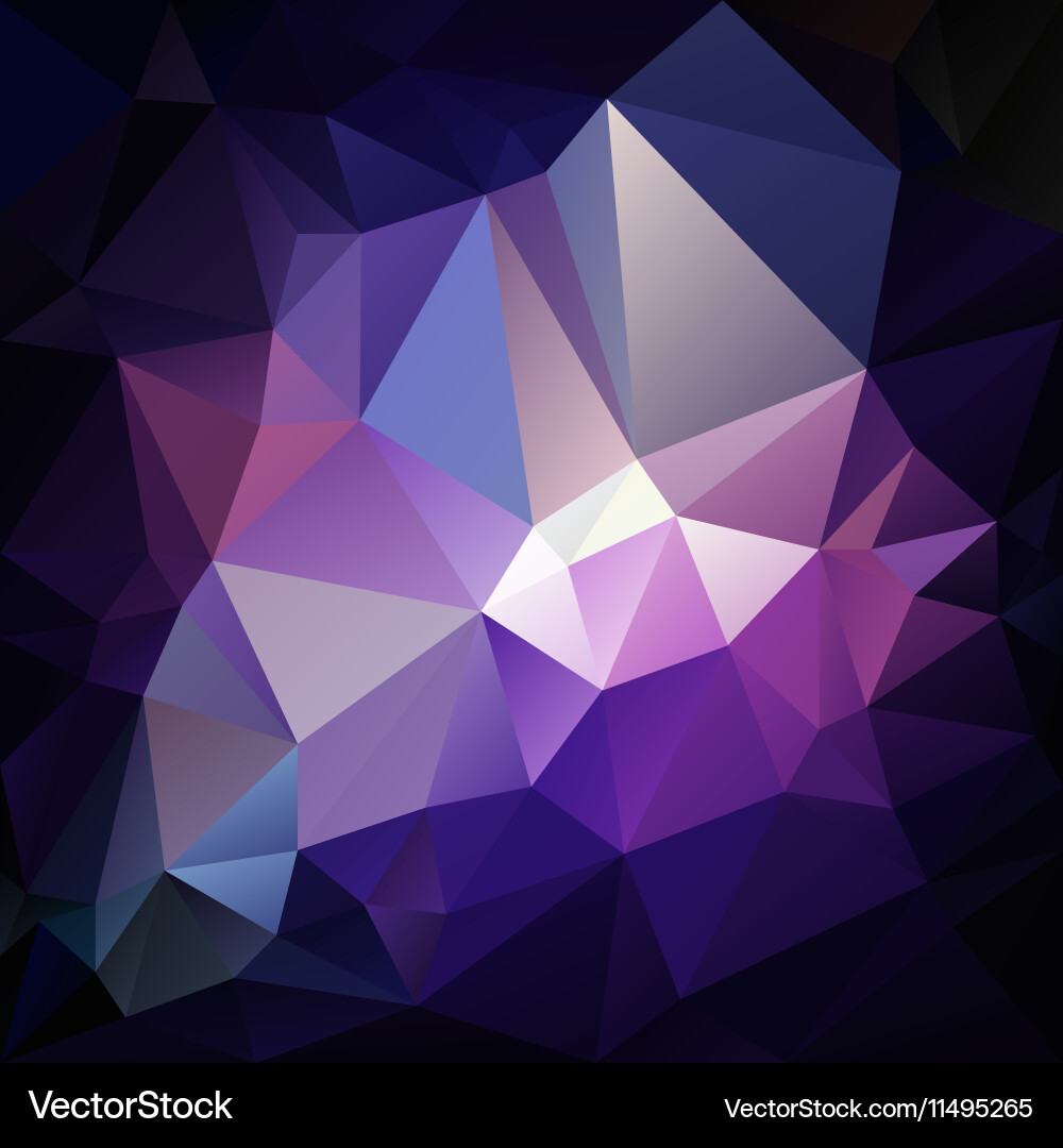 Dark purple violet polygon triangular pattern vector image