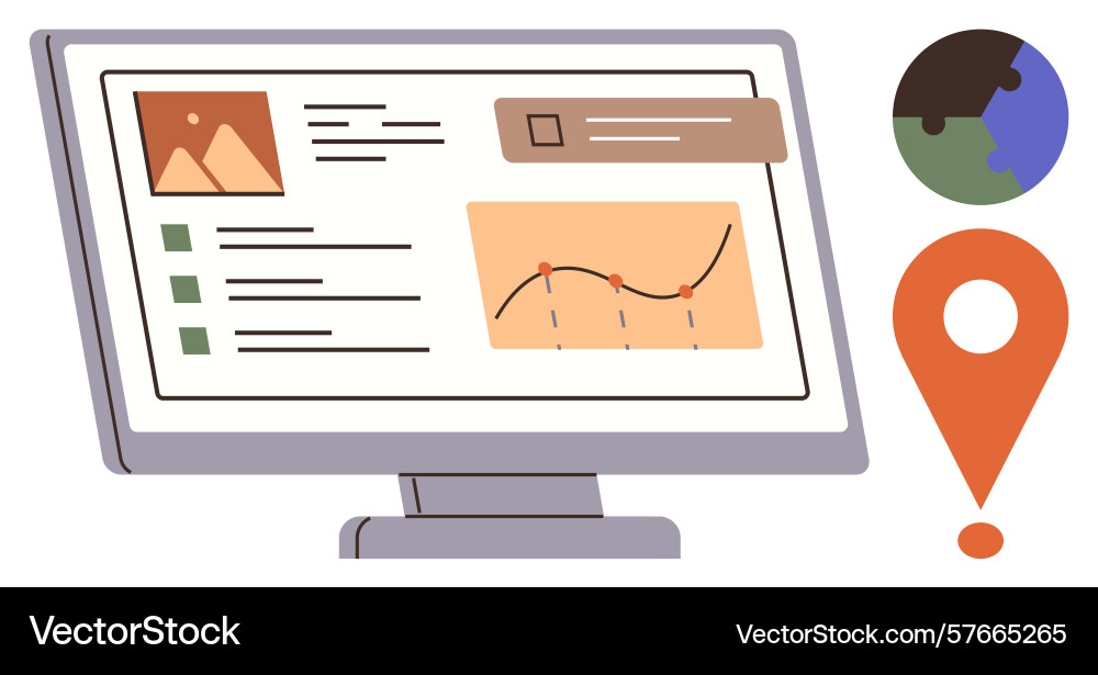 Data analysis dashboard with chart and geo Data analysis dashboard with chart and geo vector image